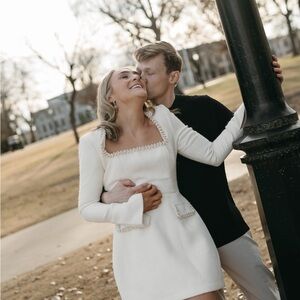 NADINE MERABI NATALIE IVORY DRESS